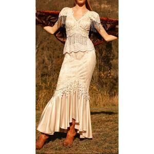 Lorrie Kabala Vintage 1980s Blush Pink Mermaid Gown